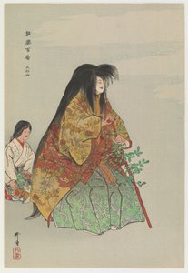 山の悪魔大江さん（木版画）